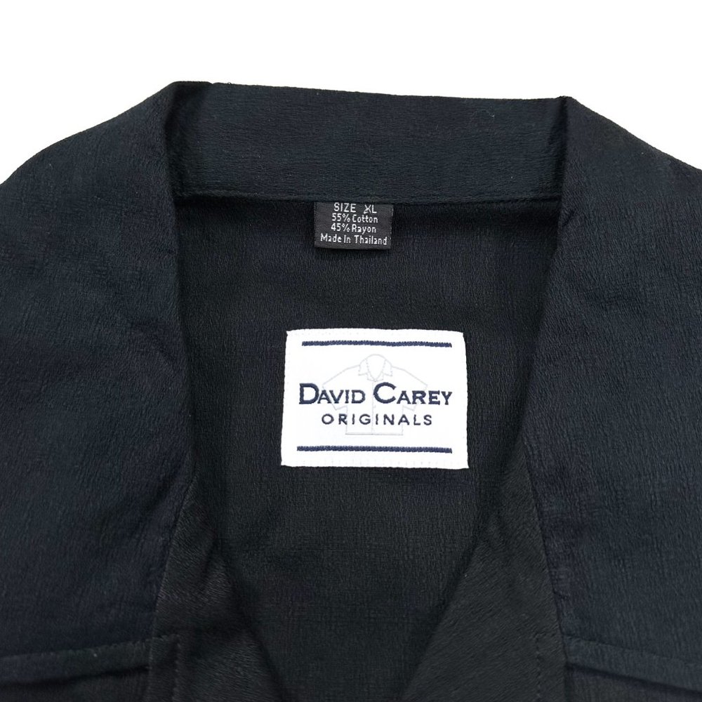 David Carey Originals XL Black Bowling Alley Pins Strike Short Sleeve Shirt NEW - Picture 3 of 4